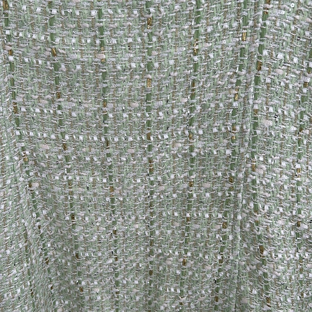 House of Harlow 1960 Tweed Green & Gold Mini Dress Size M - Picture 8 of 13